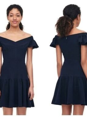 Rebecca Taylor Navy Textured Dress, size 12